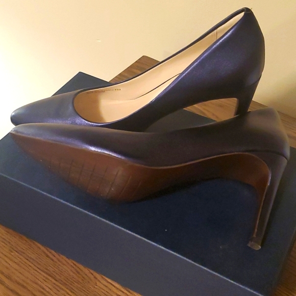Women's Cole Haan Blue Metallic Heels - Picture 6 of 6